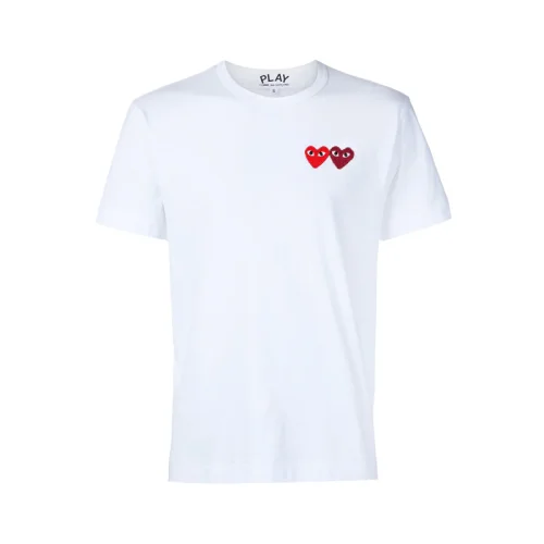 Футболка Comme des Garcons Small Double Heart "White"