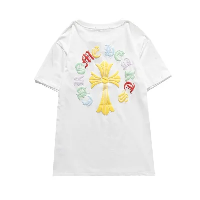 Футболка Chrome Hearts Big Multicolor Logo "White" фото № 2