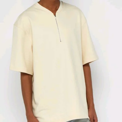 Футболка Fear Of God Half Zip "Beige" фото № 5
