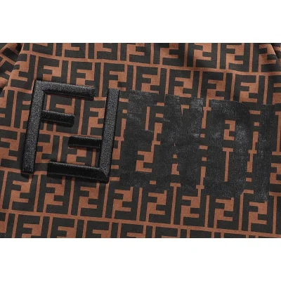 Футболка Fendi FF Logo "Brown" фото № 4