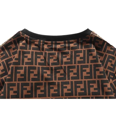 Футболка Fendi FF Logo "Brown" фото № 8