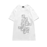 Футболка Fendi Rhinestones FF "White"