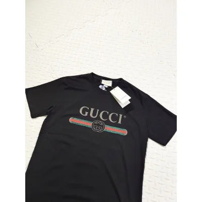 Футболка Gucci Blue Flower "Black" фото № 6