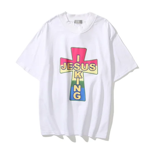 Футболка Jesus is King Kanye Jesus Is King JIK Cross T-Shirt "White"