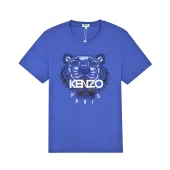 Футболка Kenzo White Embroidery Brand "Blue"