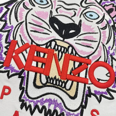 Футболка Kenzo Red Embroidery Brand "White" фото № 2