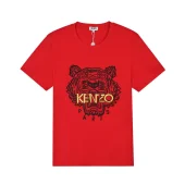 Футболка Kenzo Yellow Embroidery Brand "Red"