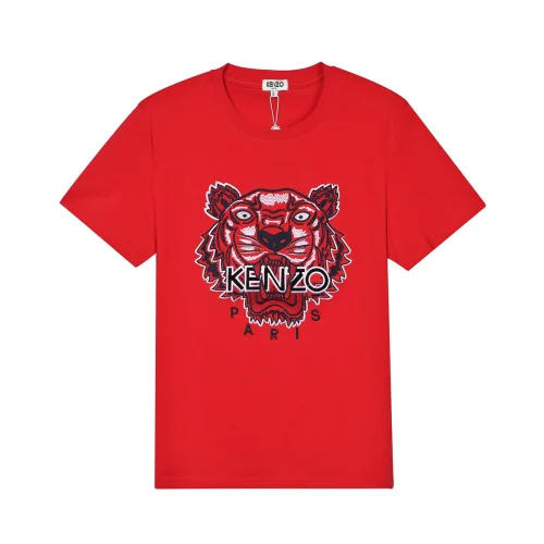 Футболка Kenzo Black Embroidery Brand "Red"