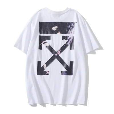 Футболка Off White Black Logo "White" фото № 2