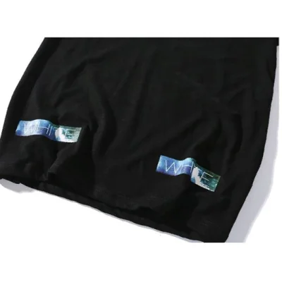 Футболка OFF WHITE Striped Wave "Black" фото № 4