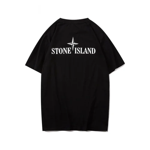 Футболка Stone Island White Brand "Black"