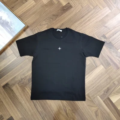 Футболка Stone Island Cross Star embroidery "Black" фото № 2