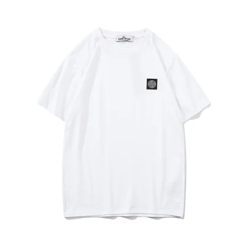 Футболка Stone Island Black Logo "White"