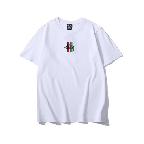 Футболка Stussy Red/Green Strip "White"