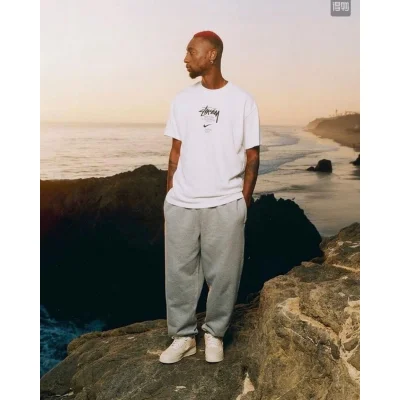 Футболка Stussy Embroidery Nike "White" фото № 6