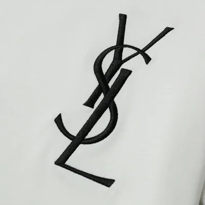 Футболка YSL Embroidery Logo "White" фото № 3