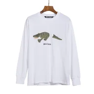 Лонгслив Palm Angels Docked Crocodile Print "White"