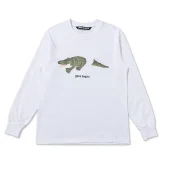 Лонгслив Palm Angels Big Crocodile "White"