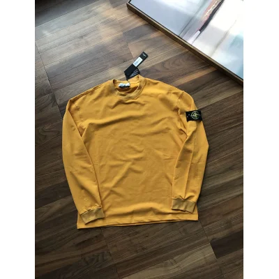 Лонгслив Stone Island badges "Yellow" фото № 2