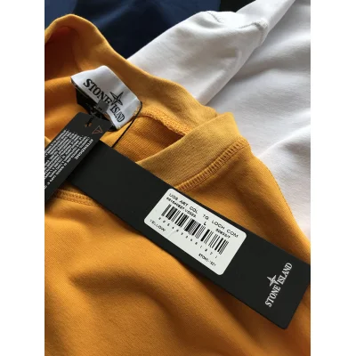 Лонгслив Stone Island badges "Yellow" фото № 4