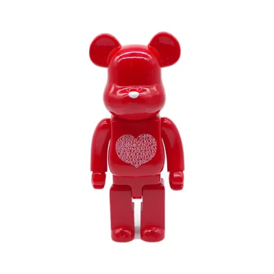 Игрушка BEARBRICK 400% International Love Heart "Red" фото № 6