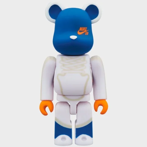 Игрушка BEARBRICK 400% Nike SB "White"