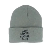 Зимняя шапка Anti Social Social Club "Gray"