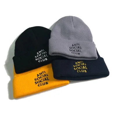 Зимняя шапка Anti Social Social Club "Gray" фото № 3