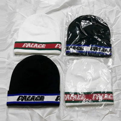 Зимняя шапка Palace 2 Colors Logo "Black" фото № 4