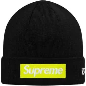 Зимняя шапка Supreme New Era Box Logo "Black"