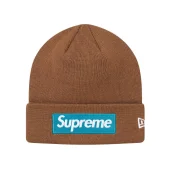 Зимняя шапка Supreme New Era Box Logo "Brown"