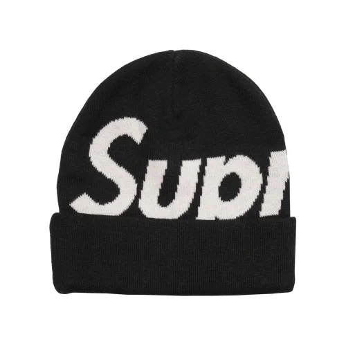Зимняя шапка Supreme Big Logo "Black"