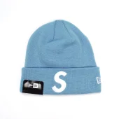 Зимняя шапка Supreme New Era S Logo "Light Blue"