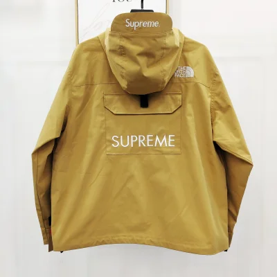 Демисезонная куртка Supreme xThe North Face Embroidery Logo "Beige" фото № 5