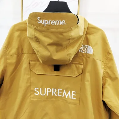 Демисезонная куртка Supreme xThe North Face Embroidery Logo "Beige" фото № 6