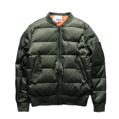 Бомбер-пуховик NoBrand "Green/blank"