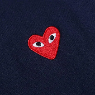 Футболка Comme des Garcons Play Embroidery Red Heart "Black" фото № 4