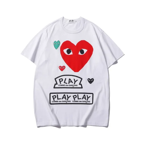 Футболка Comme des Garcons Play Big Red Heart "White"