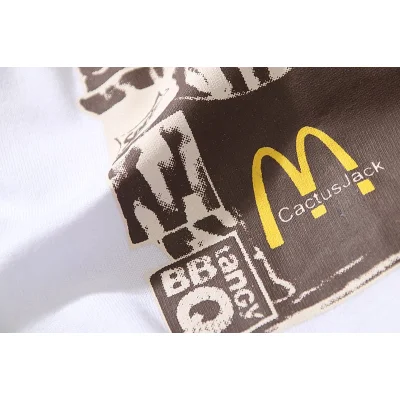 Футболка Cactus Jack Merch Hamburger And Fries "White" фото № 3