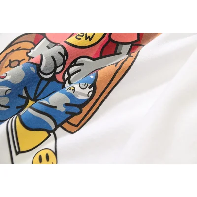 Футболка Drew Smiley Face Fox Rabbit Cartoon "White" фото № 8