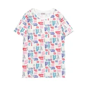 Футболка Palm Angels Multicolored Brand Letters "White"