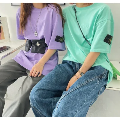 Футболка Stone Island Label On Sleeve "Gray" фото № 3