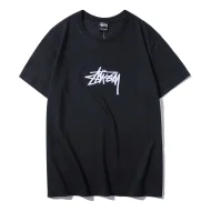 Футболка Stussy Embroidered Logo "Black"