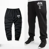Джоггеры Stussy "Black/White/Logo"