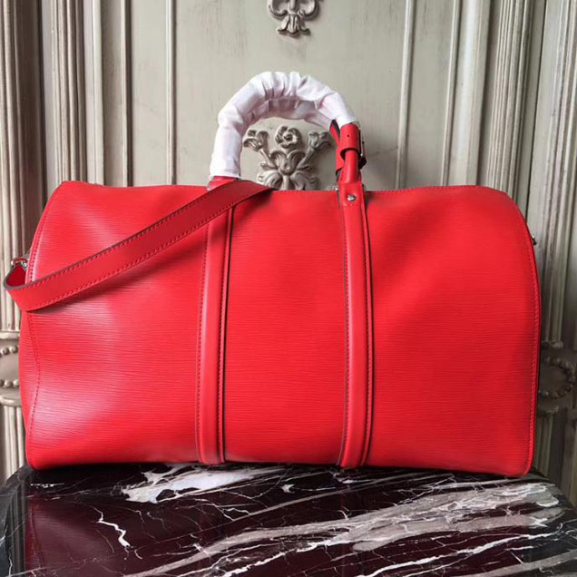 Сумка Louis Vuitton x Supreme Keepall Bandouliere 45 M53419 Epi Leather "Red" фото № 4