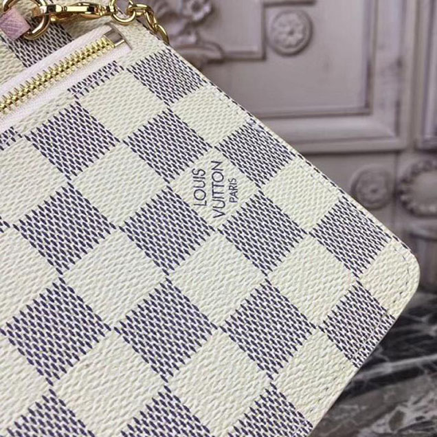 Клатч Louis Vuitton Damier Azur Canvas Pochette Weekend N60108 "White" фото № 7