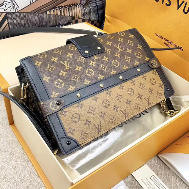 Сумка Louis Vuitton Monogram Canvas Trunk Clutch M43596 "Brown" фото № 3