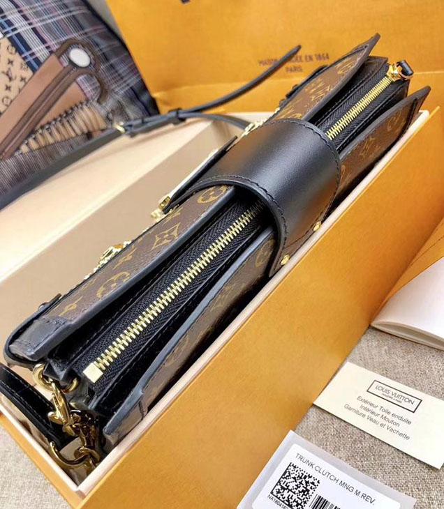 Сумка Louis Vuitton Monogram Canvas Trunk Clutch M43596 "Brown" фото № 8