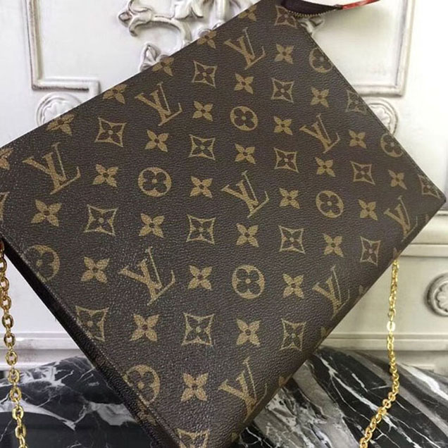 Косметичка Louis Vuitton Monogram Canvas Toiletry Chain Pouch 26 M47562 "Brown" фото № 5