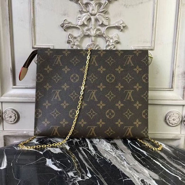 Косметичка Louis Vuitton Monogram Canvas Toiletry Chain Pouch 26 M47562 "Brown" фото № 4